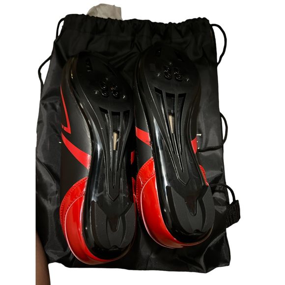 Lingque Cycling Shoes US Mens Womens Size 12 NEW Red Black See Size Chart - Picture 2 of 4